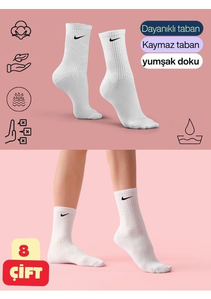 Sock8 Li Beyaz Kolej Çorap fiyatları