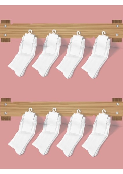 Sock8 Li Beyaz Kolej Çorap indirimleri