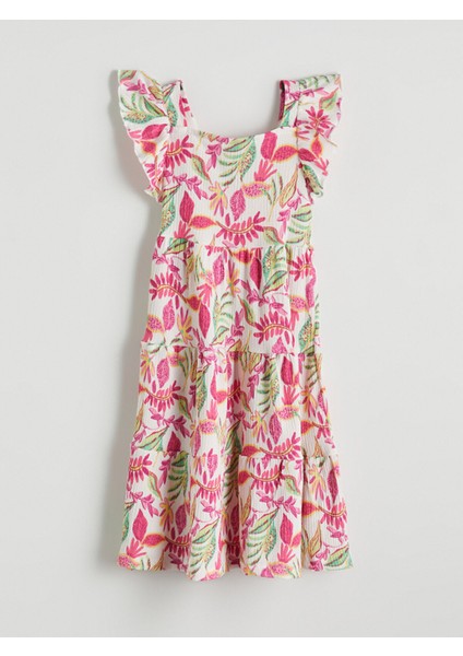 Yeni Sezon Kare Yaka Ekose Kız Çocuk Elbise modelleri