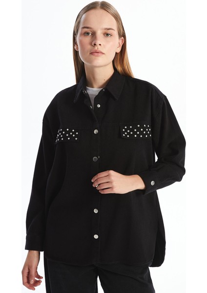 Yeni Sezon Parlak Taşlı Kadın Gömlek Tunik