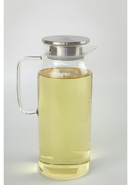 1500 ml Borosilikat Cam Su Sürahisi - Metal Kapaklı ve Isıya Dayanıklı fırsatları