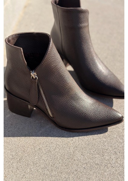 Mirno Kadın Kovboy Bot Acıkahve Desenli Mat Deri fiyatları