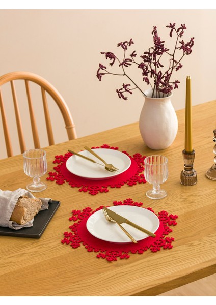 Yeni Sezon Kar Tanesi Desenli 2'li Amerikan Servis 30X30 cm fiyatları