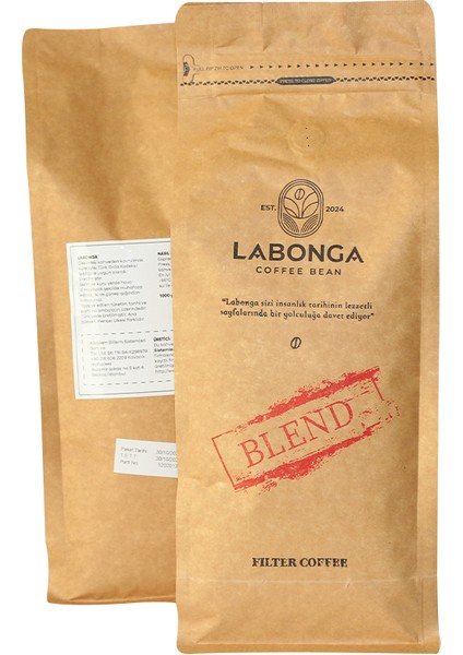 Filtre Blend Çekirdek Kahve 1 kg (Afrika Harmanı)