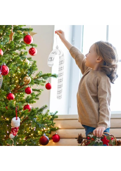 2 Adet Baston Şeker Kamışı Yılbaşı Ağaç Süsü Büyükboy Yılbaşı Süsü fırsatları