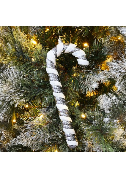 2 Adet Baston Şeker Kamışı Yılbaşı Ağaç Süsü Büyükboy Yılbaşı Süsü indirimleri