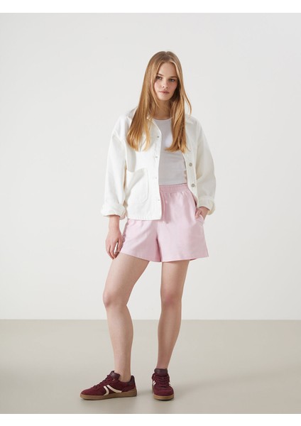 Yeni Sezon Beli Lastikli Kadın Şort