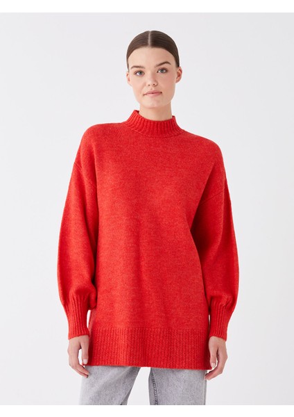 Yeni Sezon Yarım Balıkçı Yaka Oversize Kadın Triko Tunik fiyatları