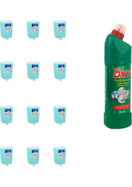 Köpük El Sabunu Yedek Kartuş 1 Lt * 12 Adet ( Oxy Çamaşır Suyu Hediyeli )