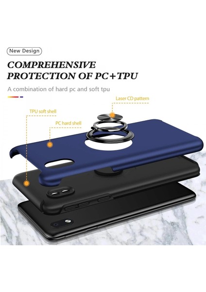 Samsung Galaxy A01 Core Kılıf Elit Yüzüklü Kapak - Lacivert fiyatları