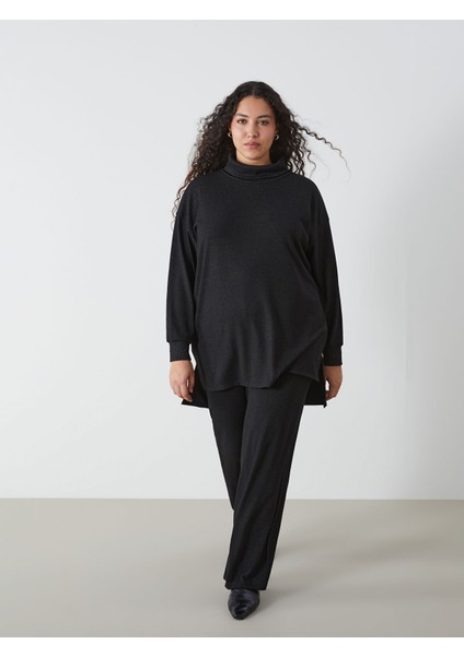 Yeni Sezon Dik Yaka Desenli Oversize Kadın Tunik indirimleri