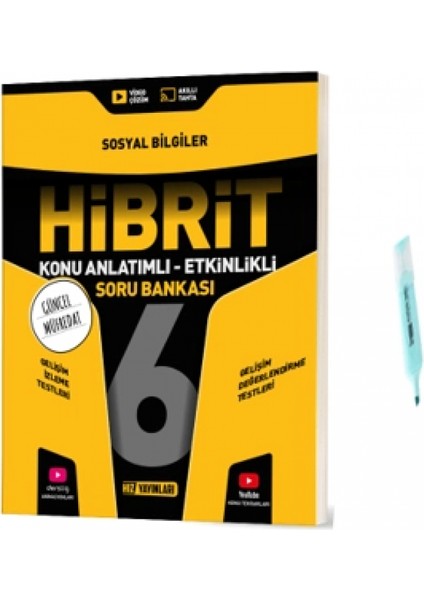 6.sınıf Hibrit Sosyal Konu Anlatımlı Etkinlikli Soru Bankası (Yeni Müfredat)