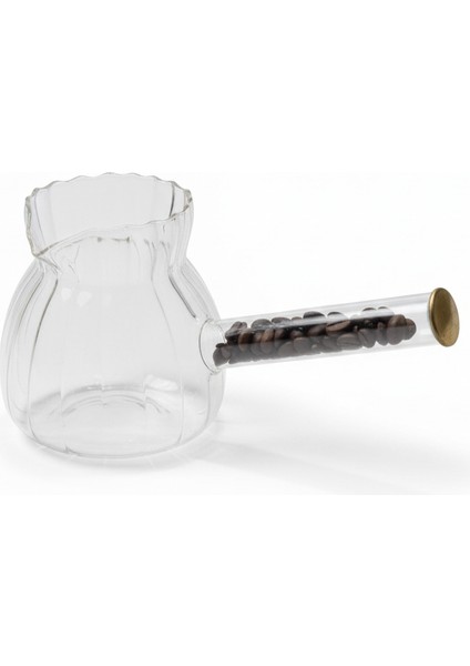 Isıya Dayanıklı Cam Cezve - Gerçek Kahve Çekirdeği Kulplu -Çok Şık -400 ml modelleri