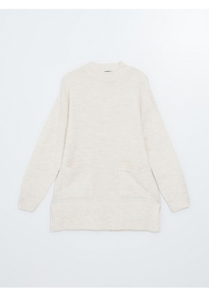 Yeni Sezon Bisiklet Yaka Kadın Triko Tunik indirimleri