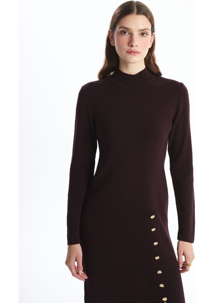 Yeni Sezon Yarım Balıkçı Yaka Kadın Triko Elbise fiyatları