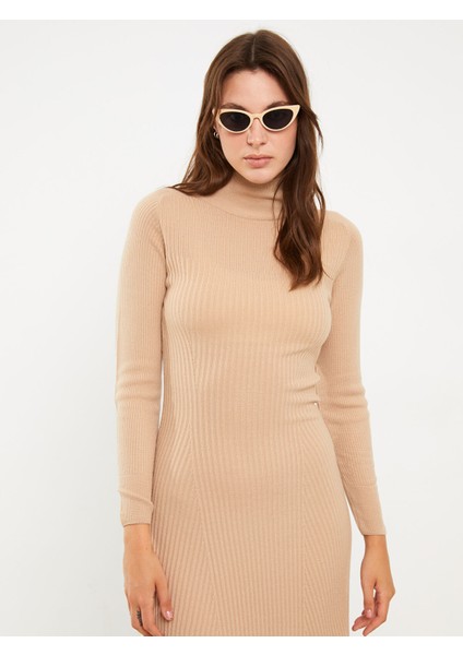 Yeni Sezon Yarım Balıkçı Yaka Kadın Triko Elbise modelleri