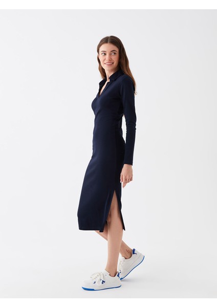 Yeni Sezon Polo Yaka Kadın Bodycon Elbise fiyatları