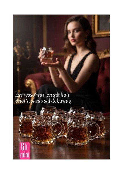 Bfs Mini Bubble Espresso & Shot Bardak Borosilikat Cam – 6'li Set (6x5 Cm)