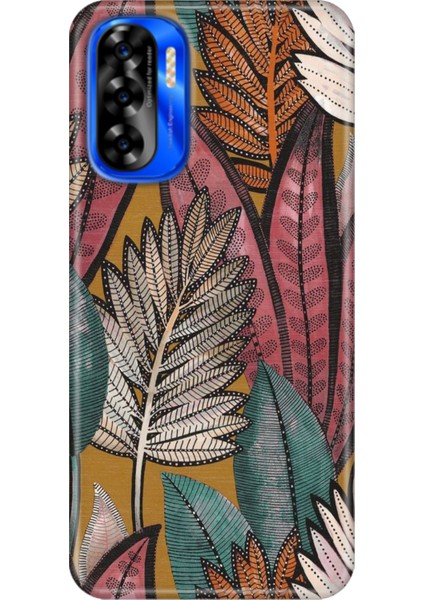 Reeder P13 Blue 2022 Kılıf Trendi Cover Silikon Cover Yapraklar