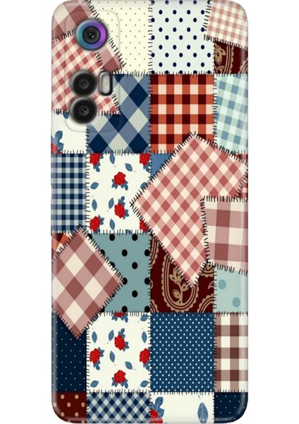 Tcl 30+ (Plus) Kılıf Silikon Renkli Resimli Arka Kapak Yama