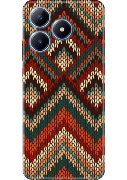 Realme C63 Kılıf Renkli Baskılı Silikon Zikzak