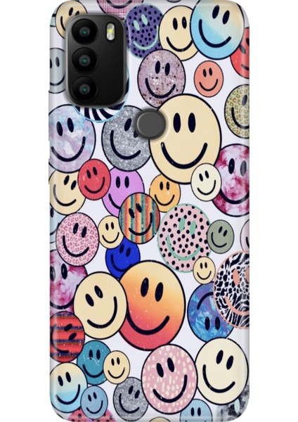 General Mobile Gm 21 Pro Kılıf Baskılı Esnek Silikon Kapak Emojix