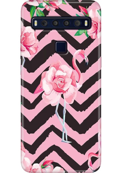 Tcl 10L Kılıf Baskılı 6.53" Silikon Renkli Resimli Arka Kapak Flamingo