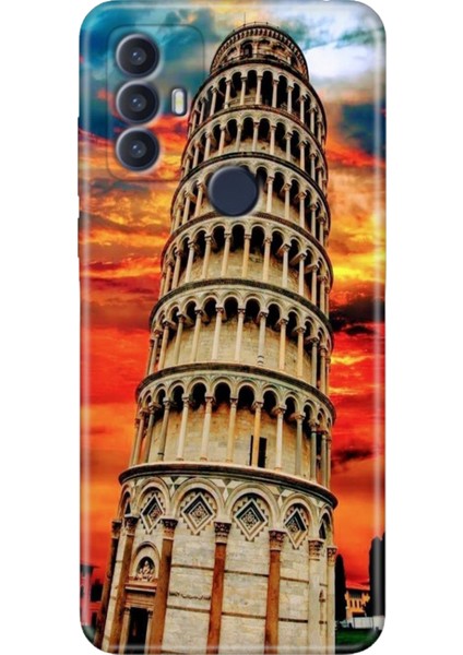 Tcl 30 Se Kılıf Desenli Silikon Renkli Tpu Uv Pizza Kulesi