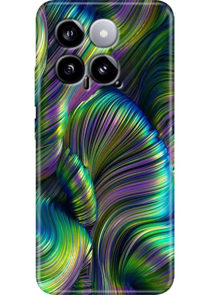 Xiaomi Mi 14 Kılıf Renkli Rubber Kapak Silikon Holographic