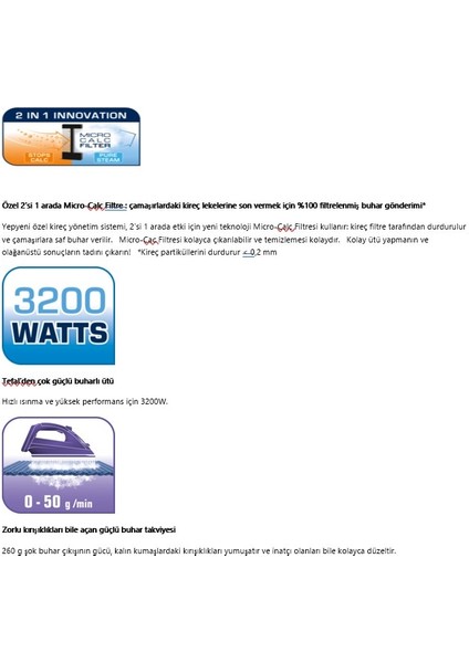 Durilium Airglide Autoclean Tabanlı Ultimate Pure 3200 W Güç, 260 G/ Dk Şok Buhar, Micro-Calc Kireç Filtre + Kumaş Hav&yün Temizleyici fiyatları