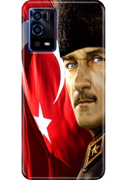 Oppo A55 4g Kılıf Silikon Tasarım Stok Mustafa Kemal