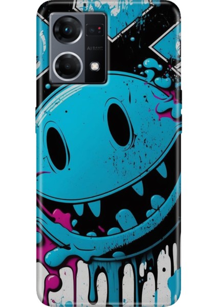 Oppo Reno 7 Kılıf (CPH2363) Desenli Silikon Kampanyalı Kapak Vintage Wall