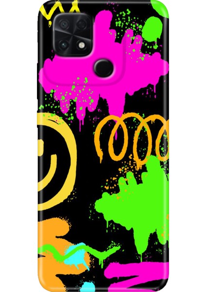 Poco C40 Kılıf Renkli Temalı Silikon Smile