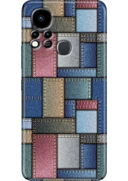 Infinix Hot 11S Uyumlu Kılıf Renkli Tpu Silikon Jean Pattern