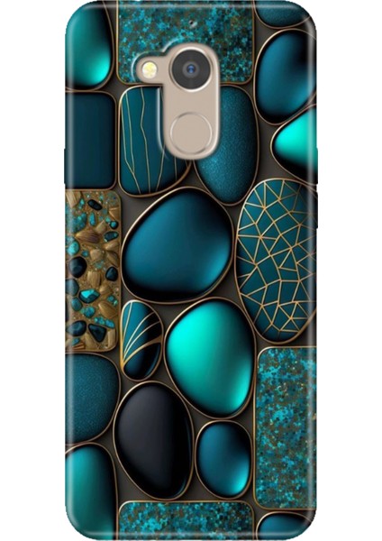 General Mobile Gm 8 Uyumlu Kılıf Desenli Silikon Renkli Tpu Uv Marble