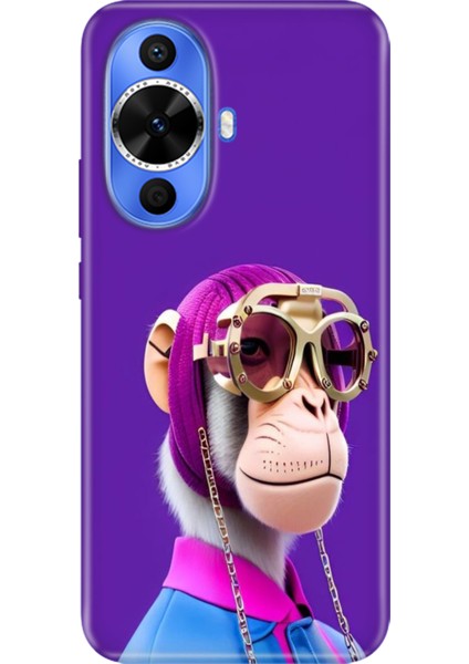 Huawei Nova 12S Kılıf Desenli Kapak Renkli Tpu Uv Monkey