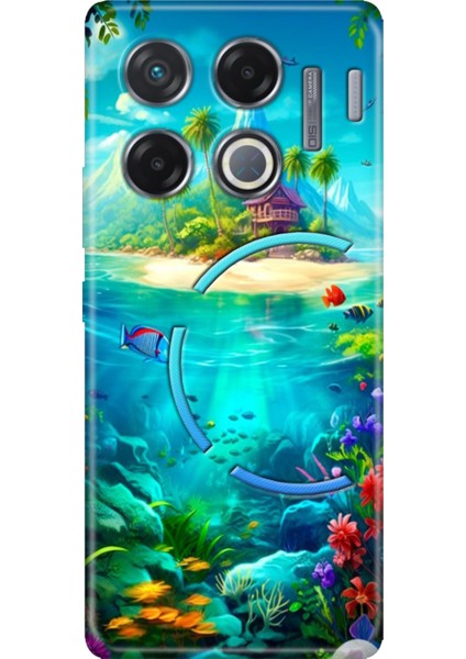 Infinix Gt 20 Pro Kılıf Renkli Esnek Silikon Island