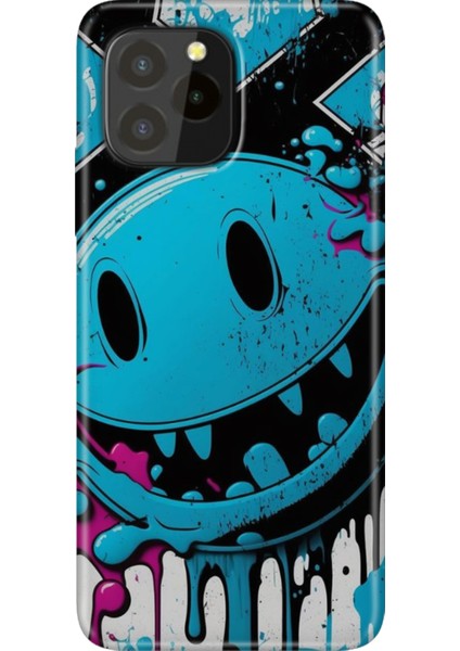 Oukitel C21 Pro / Plus Uyumlu Kılıf Desenli Silikon Renkli Tpu Uv Vintage Wall