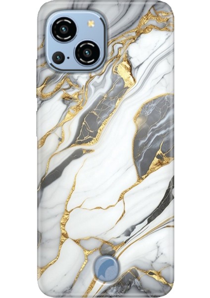 Reeder S23 Pro Max Kılıf Desenli Kapak Baskı Uv Arsos Mermer