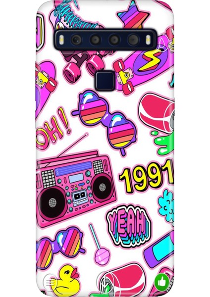 Tcl 10L Kılıf Baskılı 6.53" Silikon Renkli Resimli Arka Kapak 90'lar