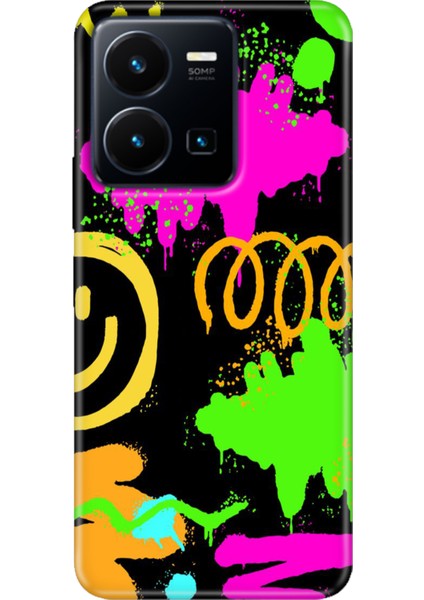 Vivo Y22S -Y35 Kılıf Desenli Kapak Renkli Tpu Uv Smile