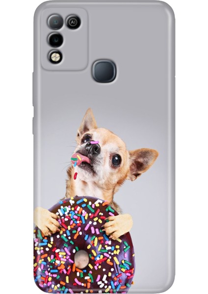 Infinix Hot 10 Play Kılıf Desenli Baskılı Esnek Silikon Kapak Donut Dog