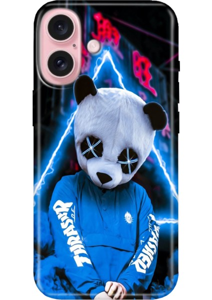 iPhone 16 Plus Kılıf Silikon Desenli Kalıplı Case Cool Panda