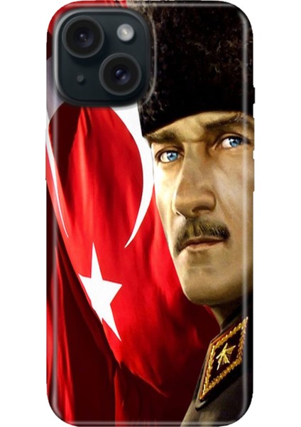 iPhone 13 - 14 Kılıf Desenli Kapak Renkli Tpu Uv Mustafa Kemal