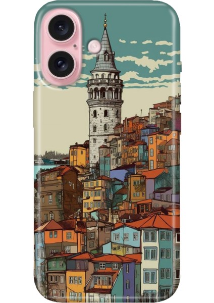 iPhone 16 Plus Kılıf Silikon Desenli Kalıplı Case Galata