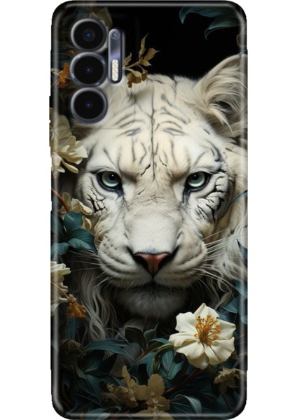Tecno Pova 3 Kılıf (LF7N) Uyumlu Renkli Baskı Desen Esnek Silikon Aslan