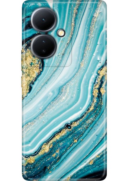 Vivo V29 Lite 5g Kılıf Desenli Silikon Kampanyalı Kapak Simli Taş