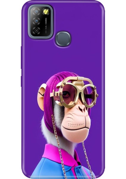 Infinix Smart 5 Uyumlu Kılıf Renkli Smart 5 Silikon Monkey