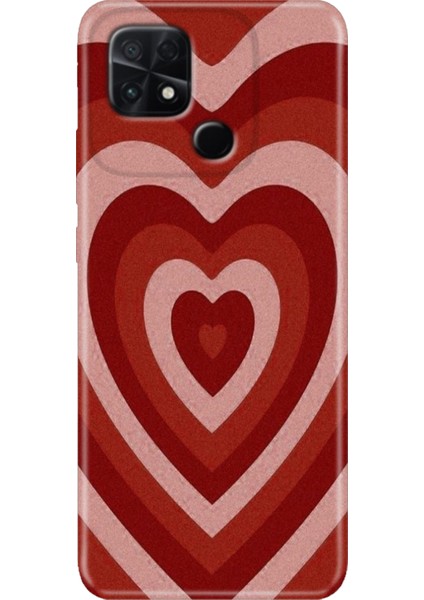 Poco C40 Kılıf Renkli Temalı Silikon Mat Kalp