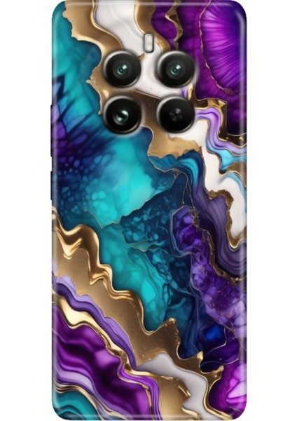 Realme 12 Pro (RMX3842) Uyumlu Kılıf Renkli Rubber Silikon Keskin Ametist